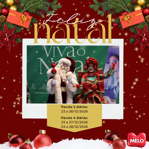 Pacotes/Feriados - Natal de 23 a 28/12/2026